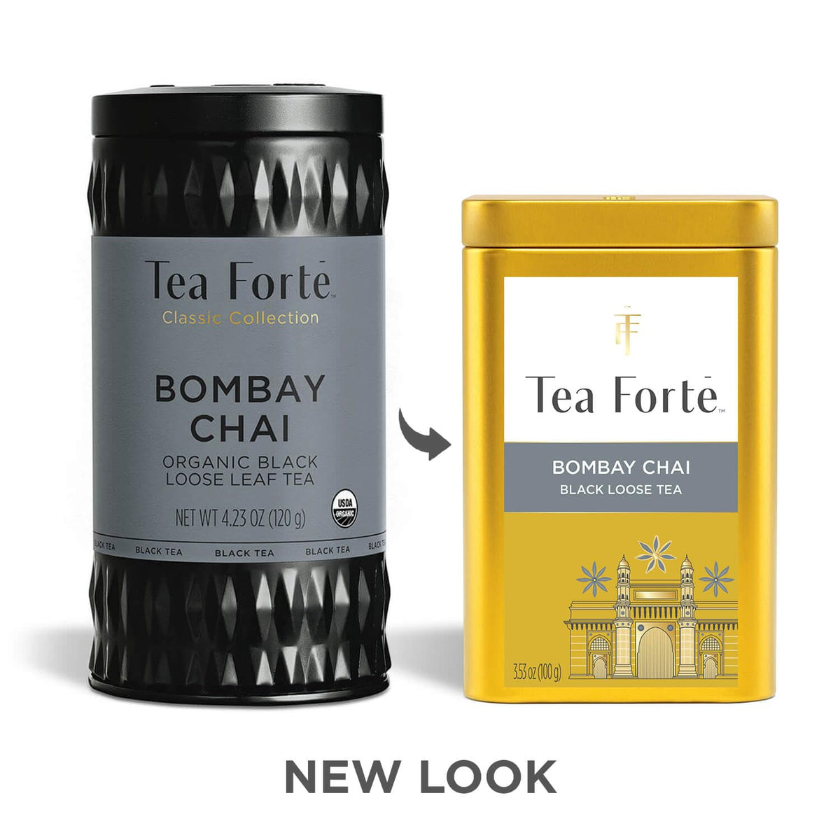 Tea Forte Bombay Chai Premium Loose Leaf Black Tea – Caffeinated, 35-50 Cups per Canister
