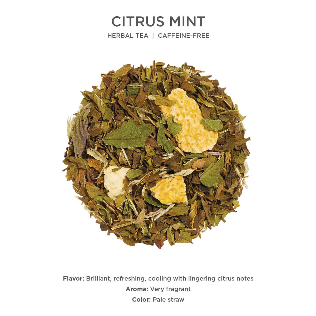 Tea Forte Citrus Mint: Premium Caffeine-Free Herbal Tea Canister (35-50 Cups)