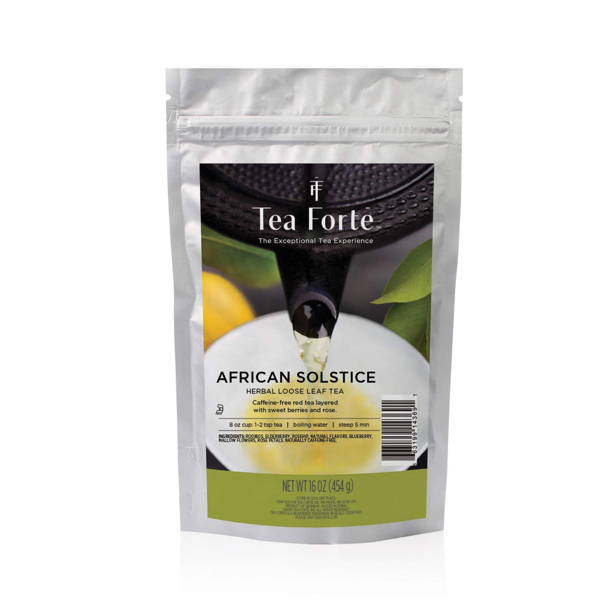Tea Forte African Solstice Premium Loose Leaf Tea – 1 lb, 160-175 Cups