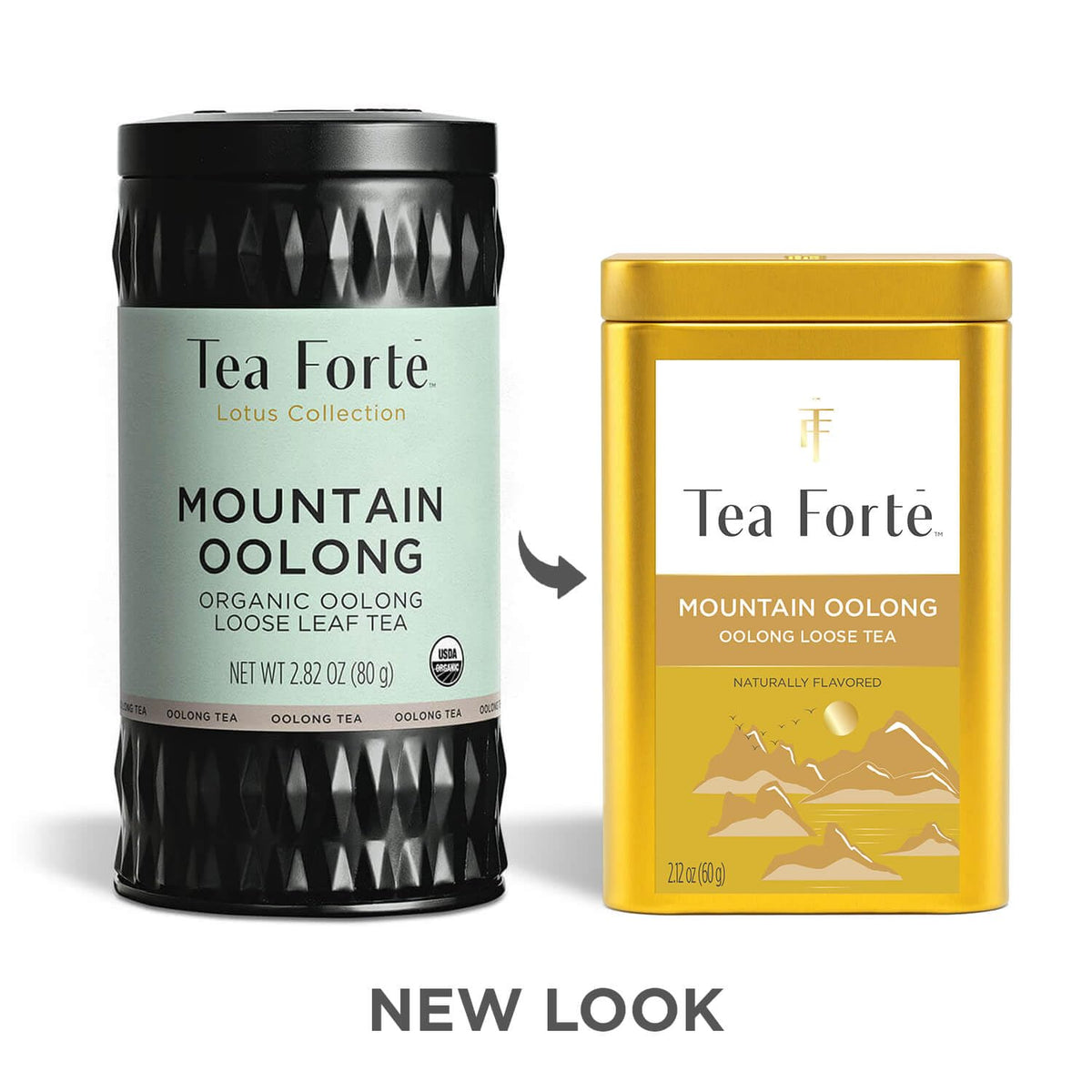 Tea Forte Mountain Oolong Premium Loose Leaf Tea Canister – Caffeinated Oolong, 35-50 Cups