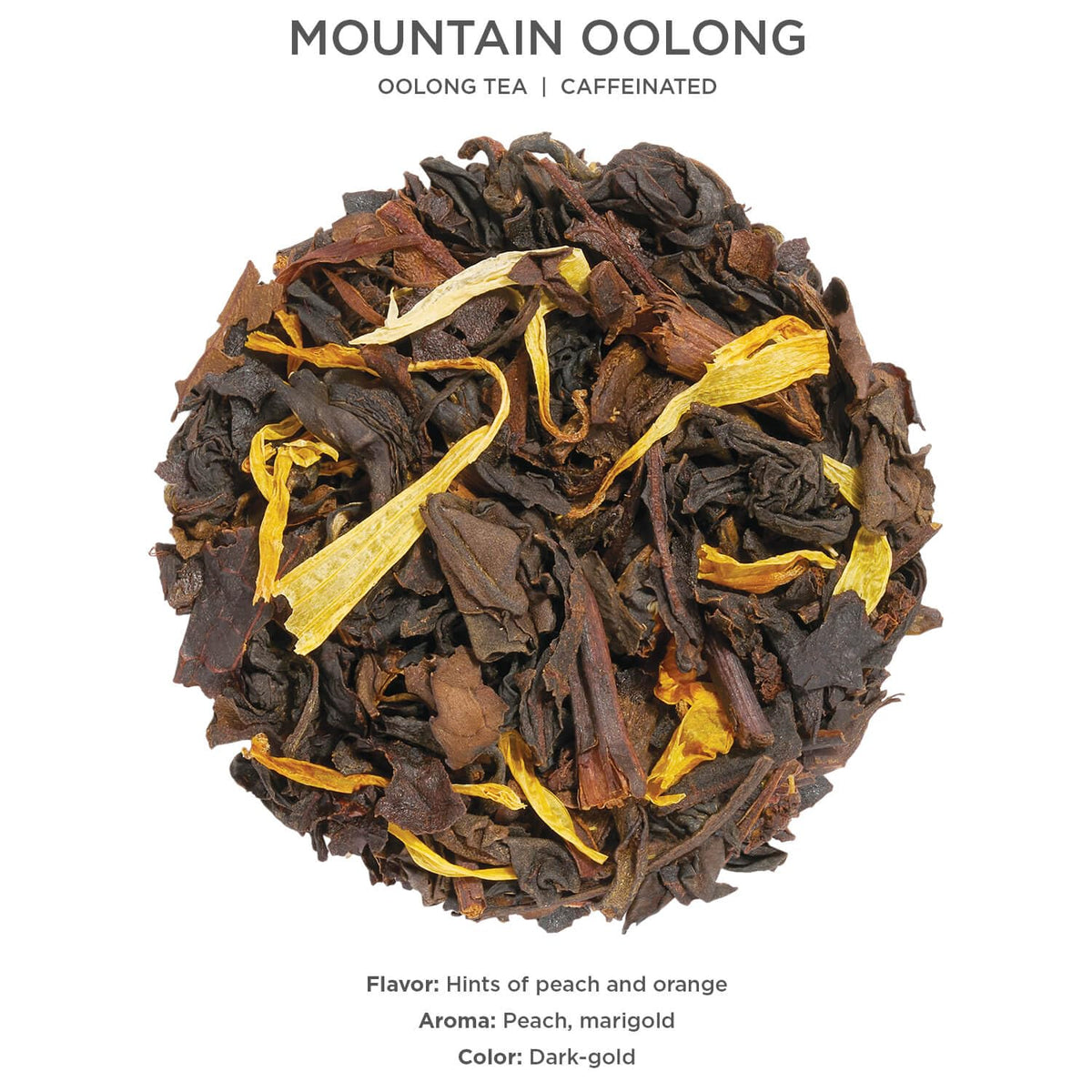 Tea Forte Mountain Oolong Premium Loose Leaf Tea Canister – Caffeinated Oolong, 35-50 Cups