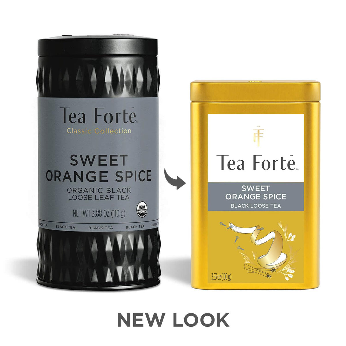 Tea Forte Sweet Orange Spice Premium Loose Leaf Black Tea - 35-50 Cups