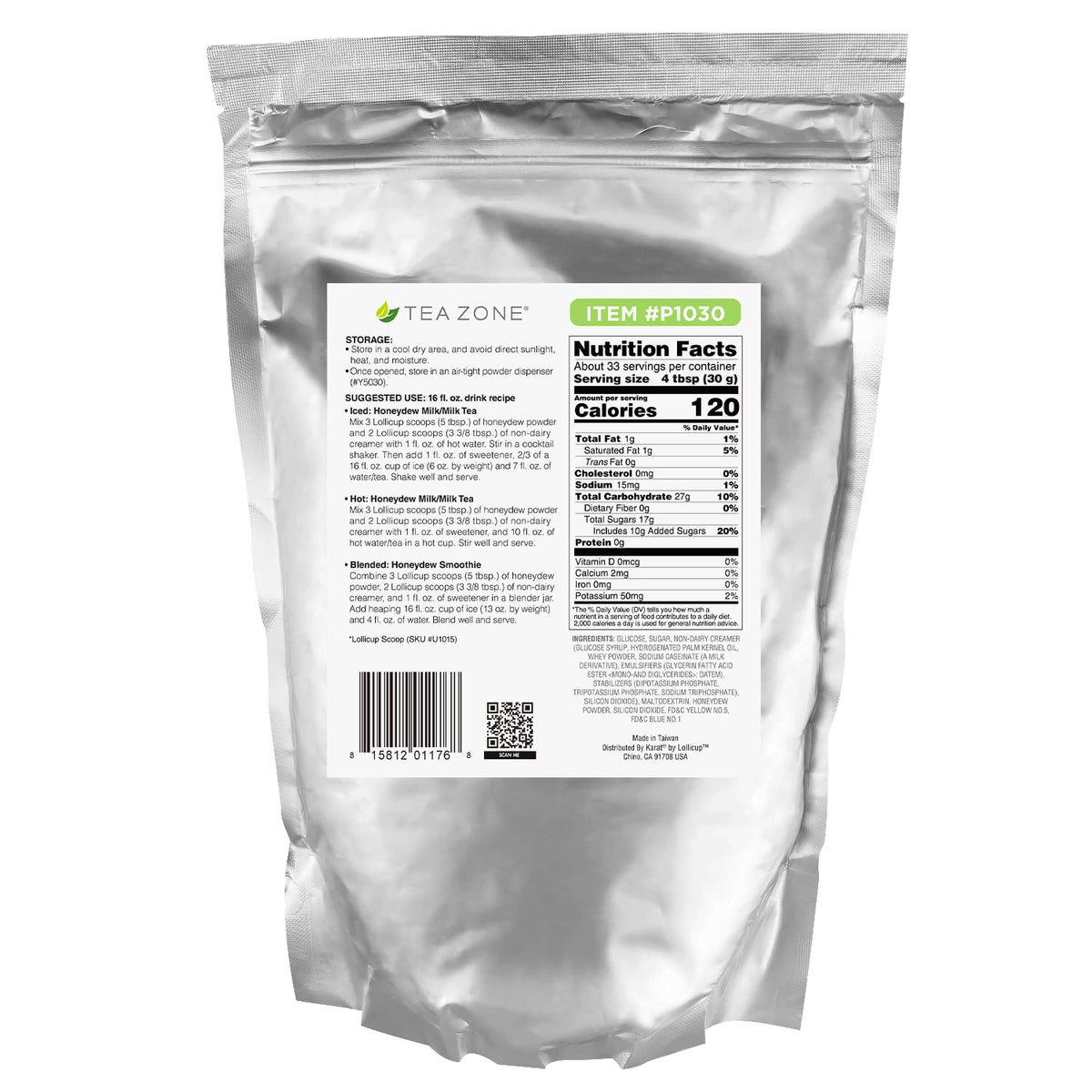 Tea Zone Honeydew Powder 2.2 lb – Premium Mix for Smoothies & Milk Tea | TEA ZONE