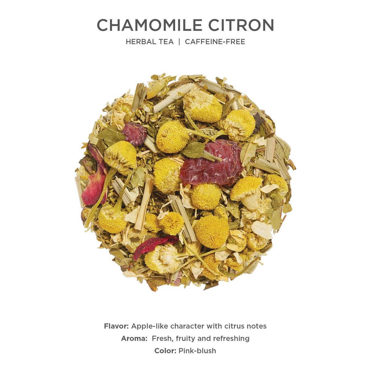 Tea Forte Chamomile Citron Premium Loose Leaf Herbal Tea Canister – Caffeine-Free
