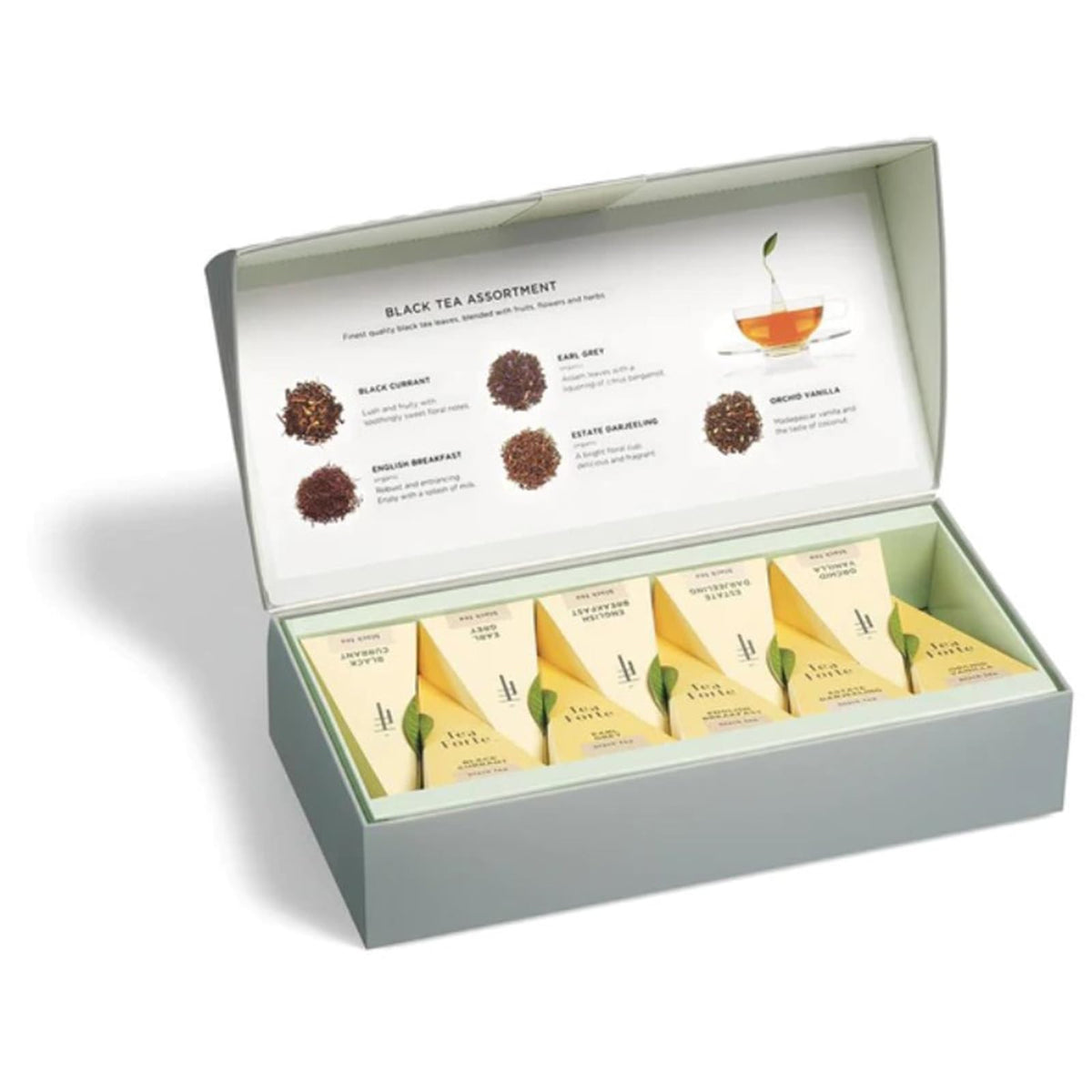 Tea Forte Premium Petite Gift Set – 10 Black Tea Pyramid Infusers (2 of Each Blend)