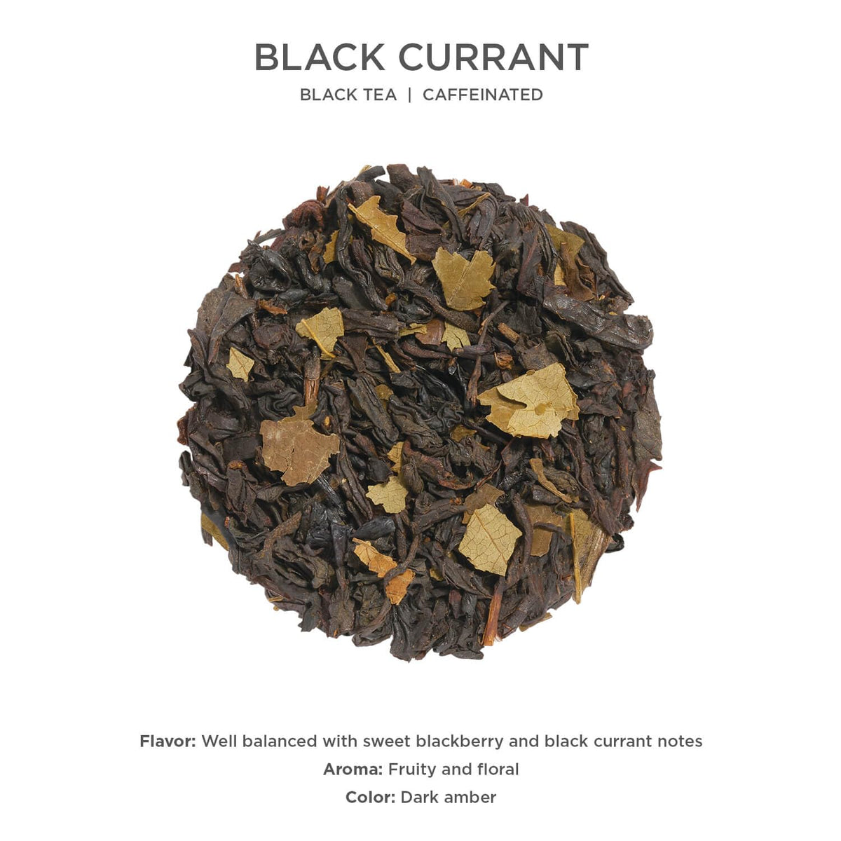 Tea Forte Black Currant Premium Loose Leaf Black Tea — Caffeinated Canister (35-50 Cups)