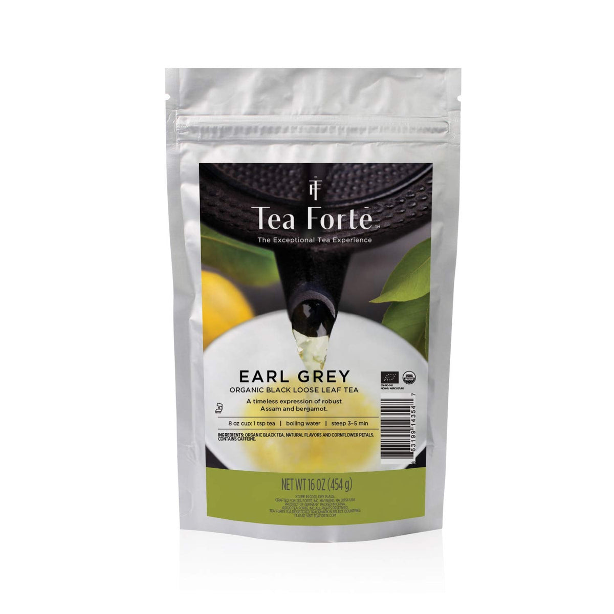 Tea Forte Premium Loose Leaf Tea – 1 lb Bag, Earl Grey
