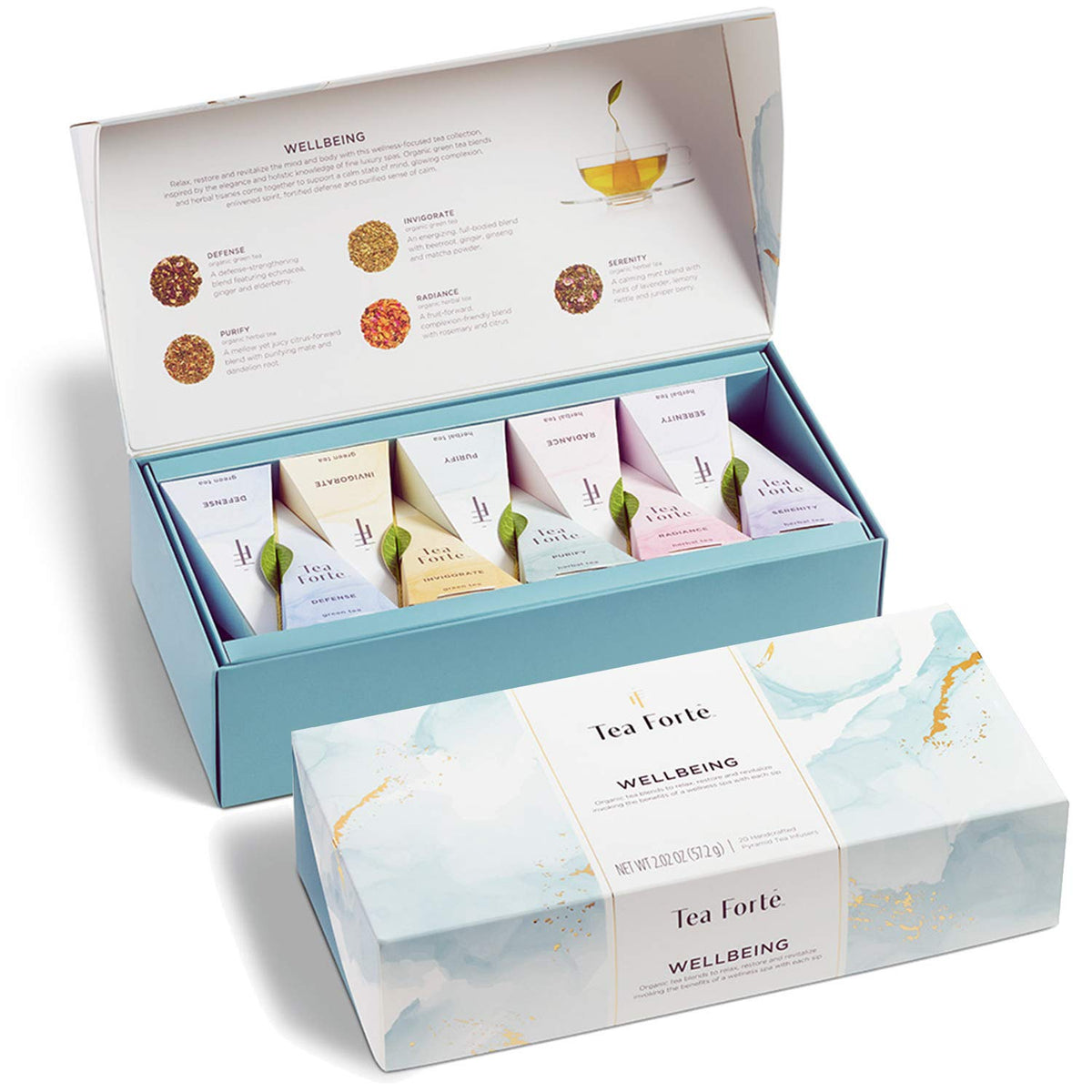 Tea Forte Premium Petite Gift Set – 10 Pyramid Infusers (2 of Each Blend)