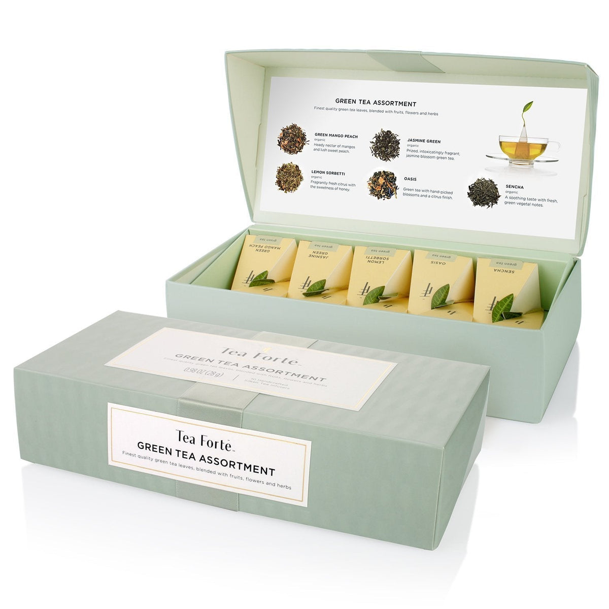 Tea Forte Premium Petite Gift Set Sampler – 10 Pyramid Infusers (2 Each) for Tea Lovers
