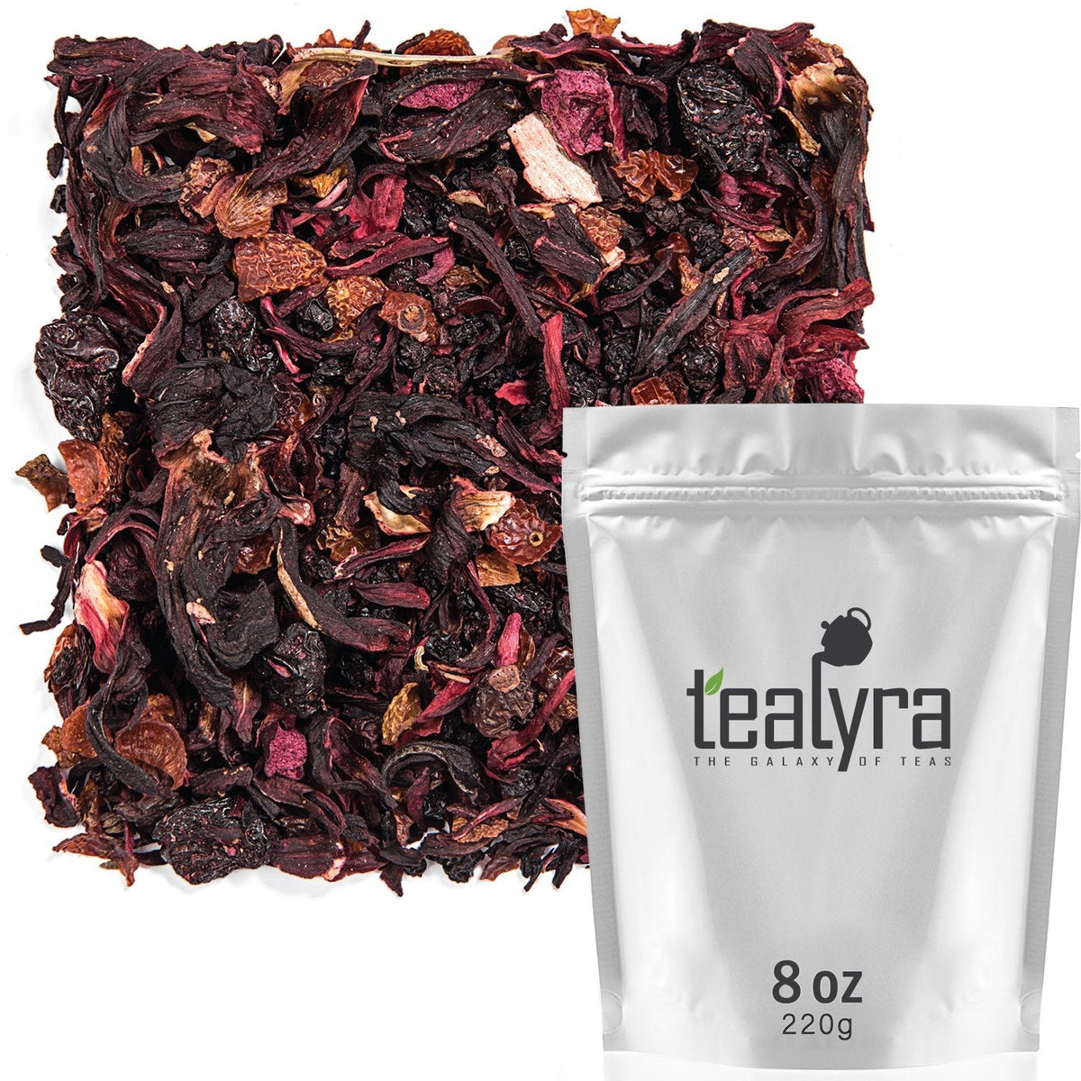Tealyra Cherry Goddess – Fruity Herbal Loose Leaf Tea, Caffeine-Free, 8 oz