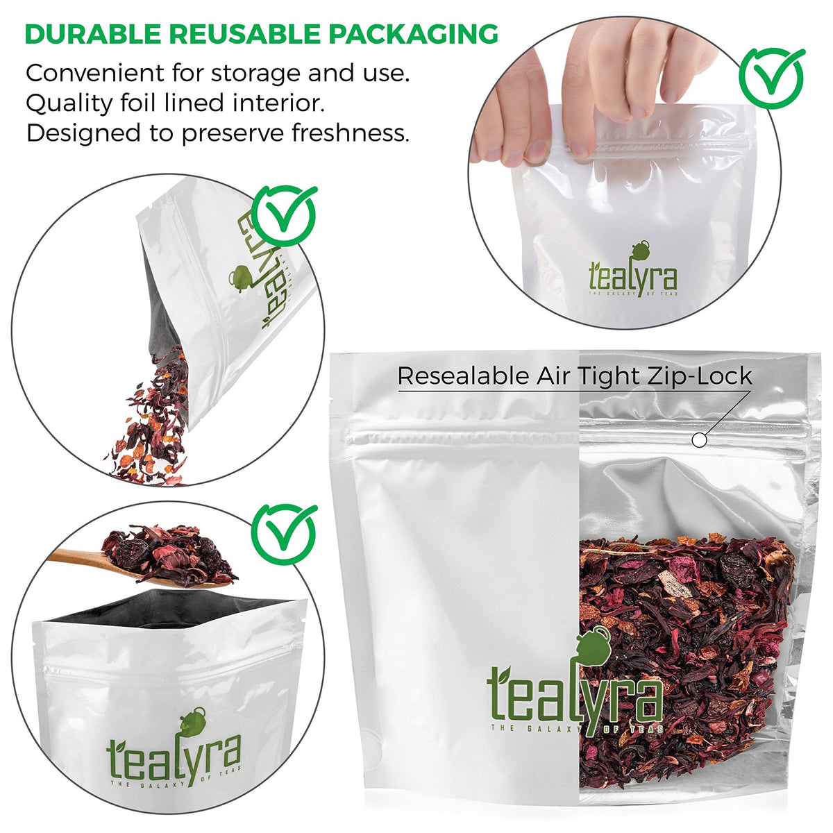 Tealyra Cherry Goddess – Fruity Herbal Loose Leaf Tea, Caffeine-Free, 8 oz