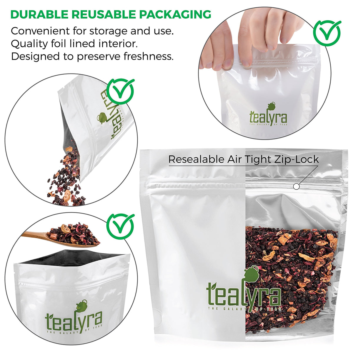Tealyra Grandma's Garden Berry – Caffeine-Free Hibiscus Fruit Tea, 220g