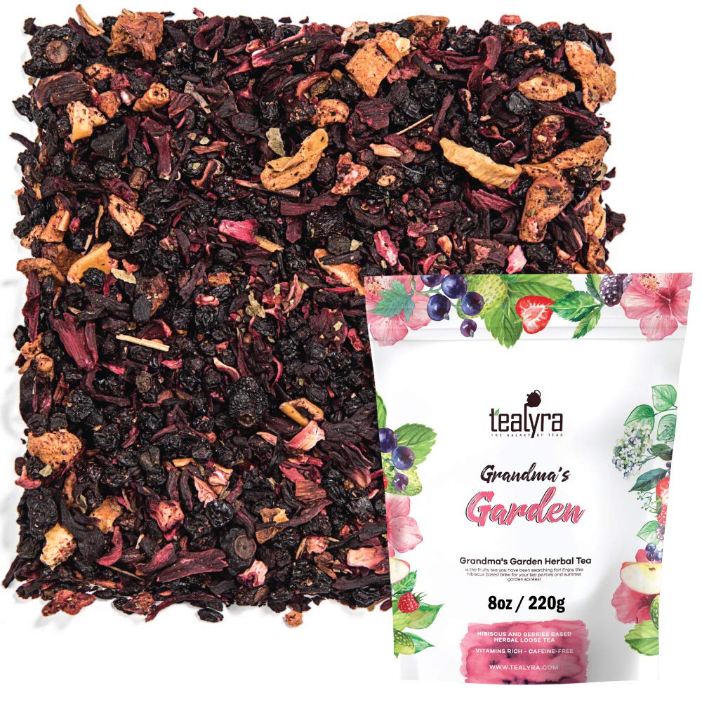 Tealyra Grandma's Garden Berry – Caffeine-Free Hibiscus Fruit Tea, 220g