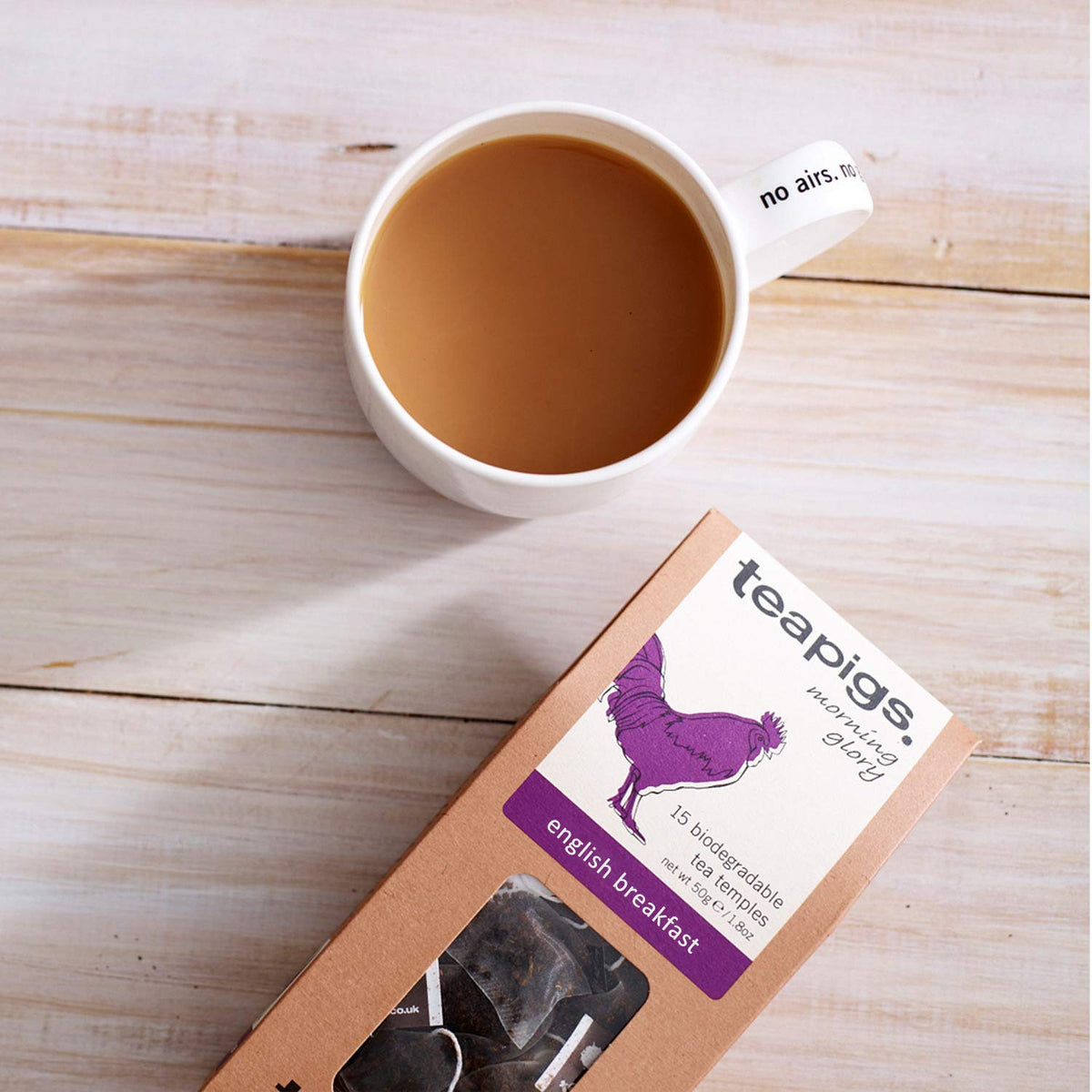 teapigs Black Tea Bags with Whole Leaves - English Breakfast, 50 Count