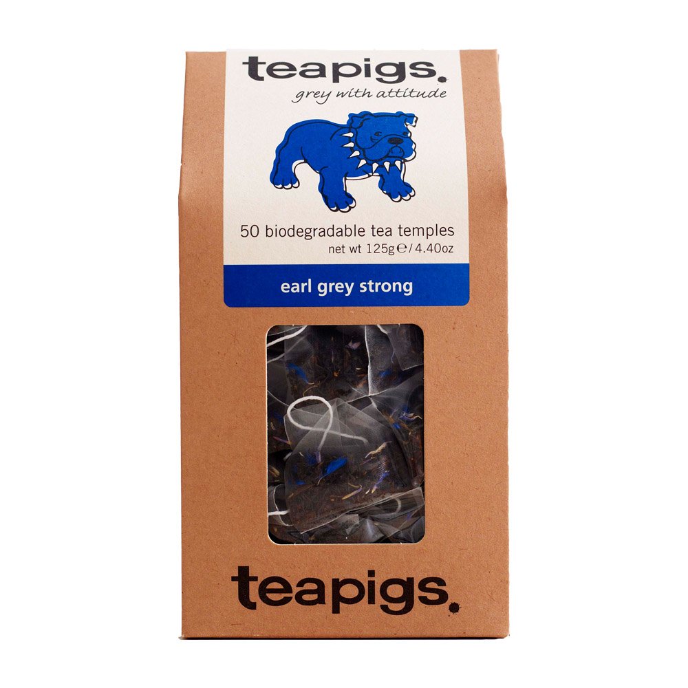 Teapigs Earl Grey Strong — Whole-Leaf Bergamot Tea, 50-Count Box