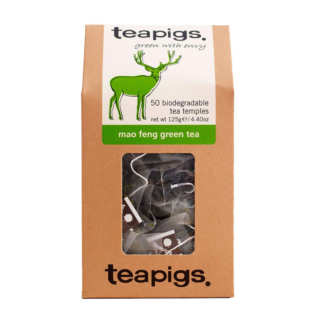 Teapigs Mao Feng Green Tea Bags – Premium Whole Leaf, 50 Count