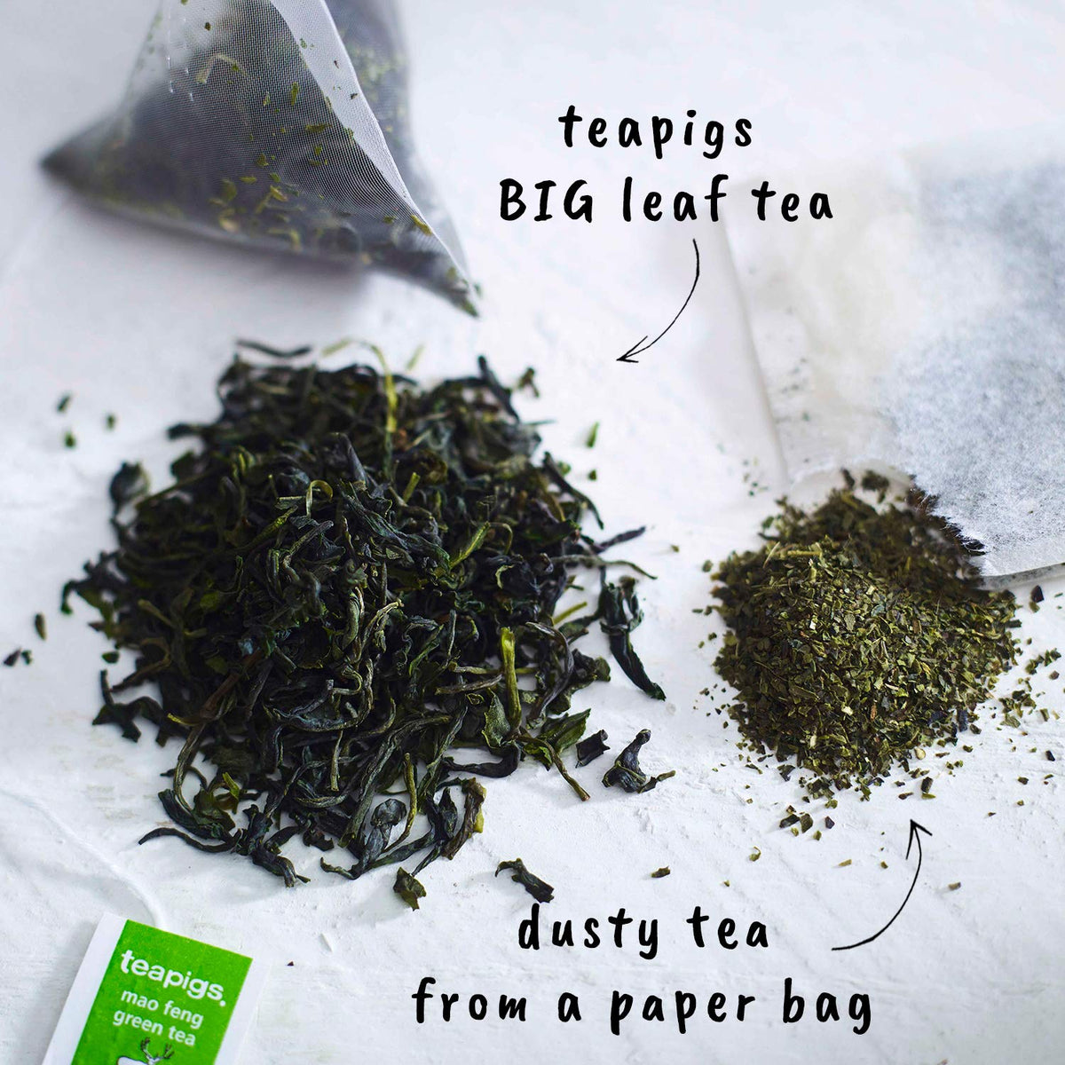 Teapigs Mao Feng Green Tea Bags – Premium Whole Leaf, 50 Count