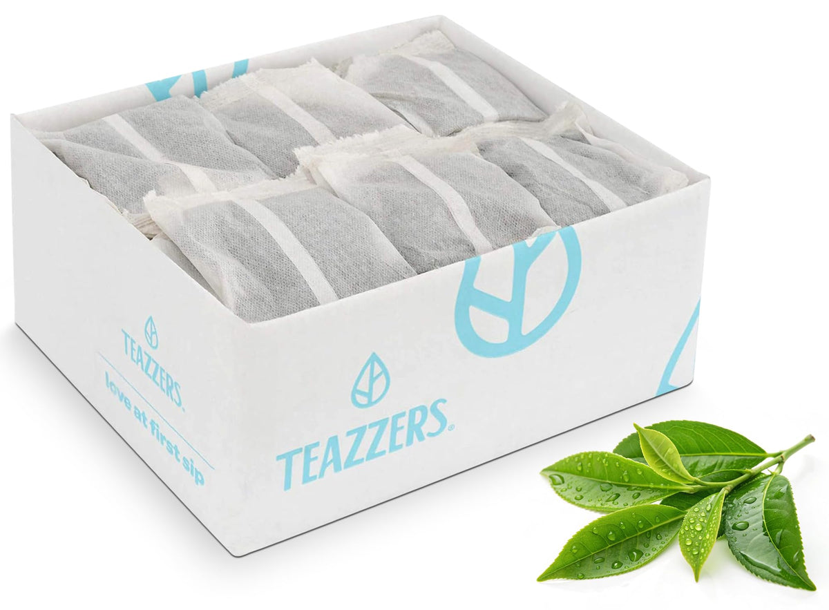 Teazzers Premium All-Natural Green Tea Bags – Bulk 96 Count for Foodservice (USA-Made, Unsweetened)