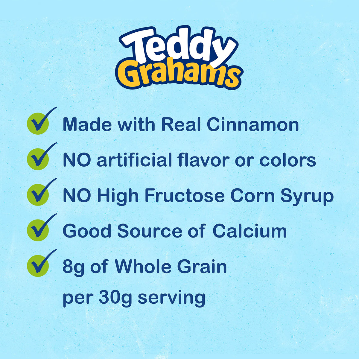 TEDDY GRAHAMS Cinnamon Graham Snacks — Bulk 6 x 10 oz Boxes
