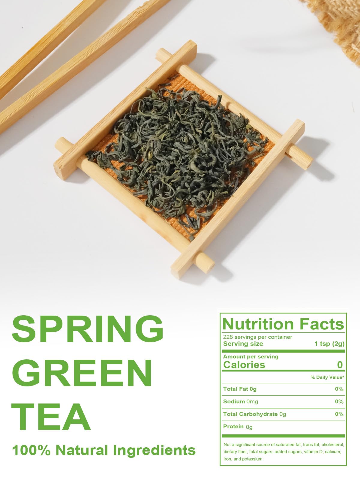TeeLux Green Tea Loose Leaf – Premium Early Spring, Fresh & Mellow (16oz)