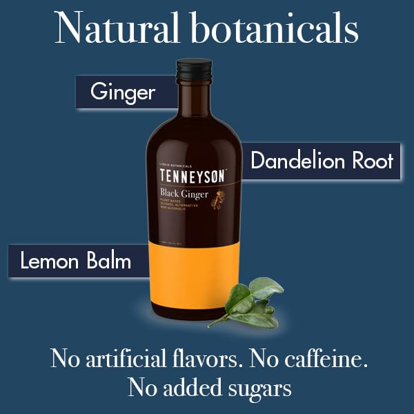 Tenneyson Black Ginger Non-Alcoholic Aperitif – 750mL, Low Sugar & Gluten-Free