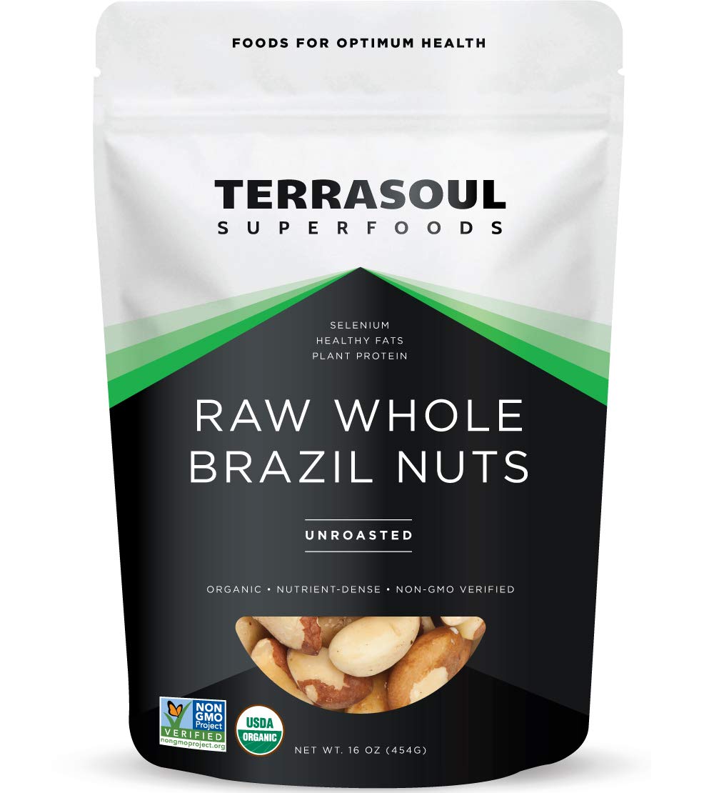 Terrasoul Organic Brazil Nuts, 1 lb — Raw, Unsalted, Selenium-Rich | Terrasoul Superfoods