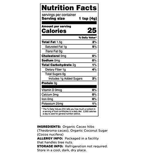 Terrasoul Organic Sweet Cacao Nibs, 1 Pound | Vegan, Gluten-Free, Non-GMO