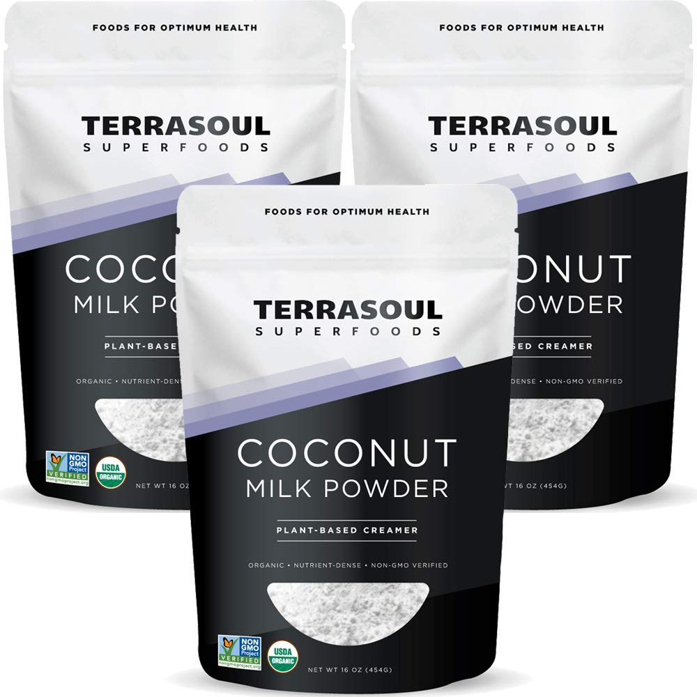 Terrasoul Superfoods Organic Coconut Milk Powder, 3 Lb Pack – Plant-Based Creamer