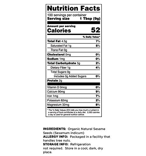Terrasoul Superfoods Organic Unhulled Sesame Seeds (6 Lbs, 3-Pack) – Raw, Gluten-Free, Keto-Friendly