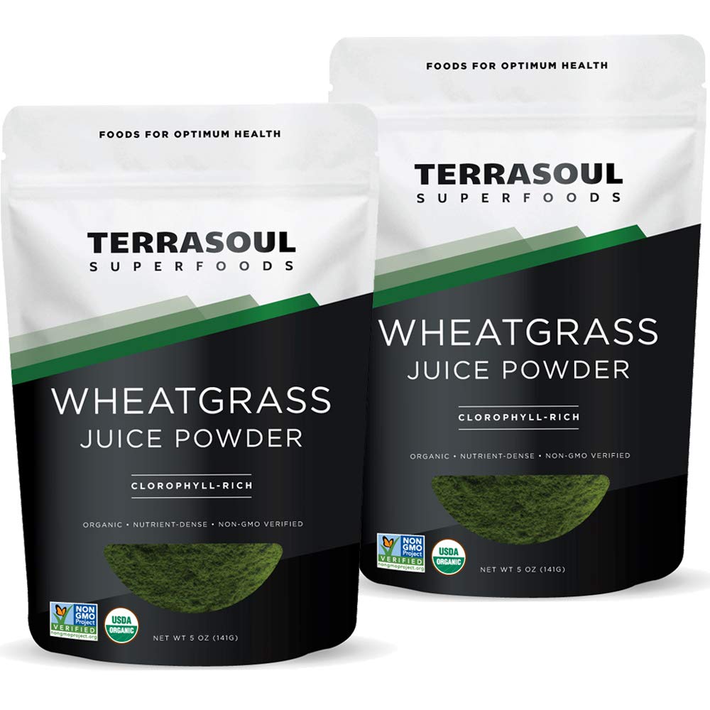 Terrasoul Organic Wheat Grass Juice Powder – 10 oz (2 Pack), Utah-Grown Concentrated Juice