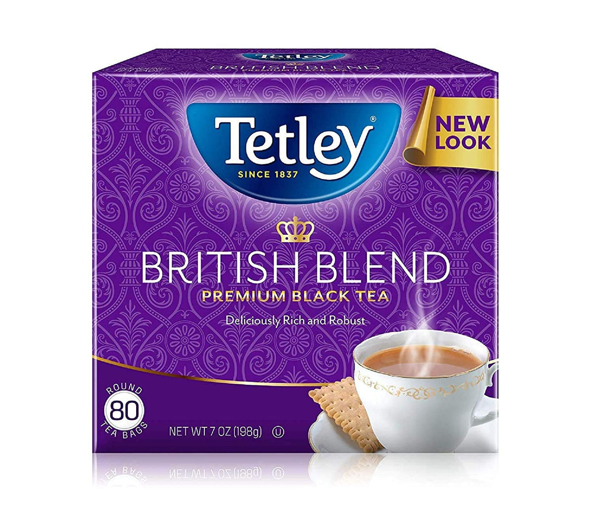 Tetley British Blend Premium Black Tea – 80 Teabags (Pack of 4)