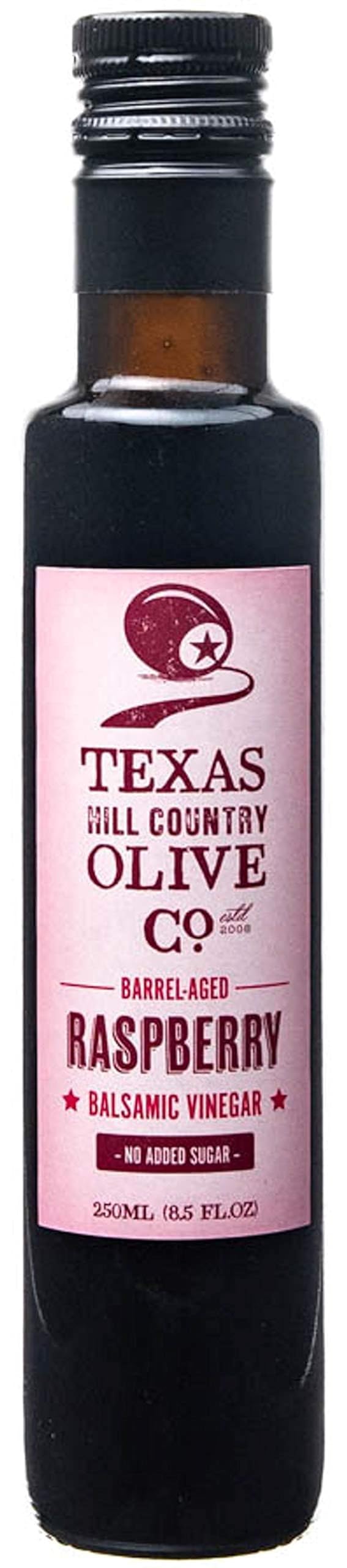 Texas Hill Country Olive Co. Raspberry Balsamic Vinegar – Barrel-Aged Infused