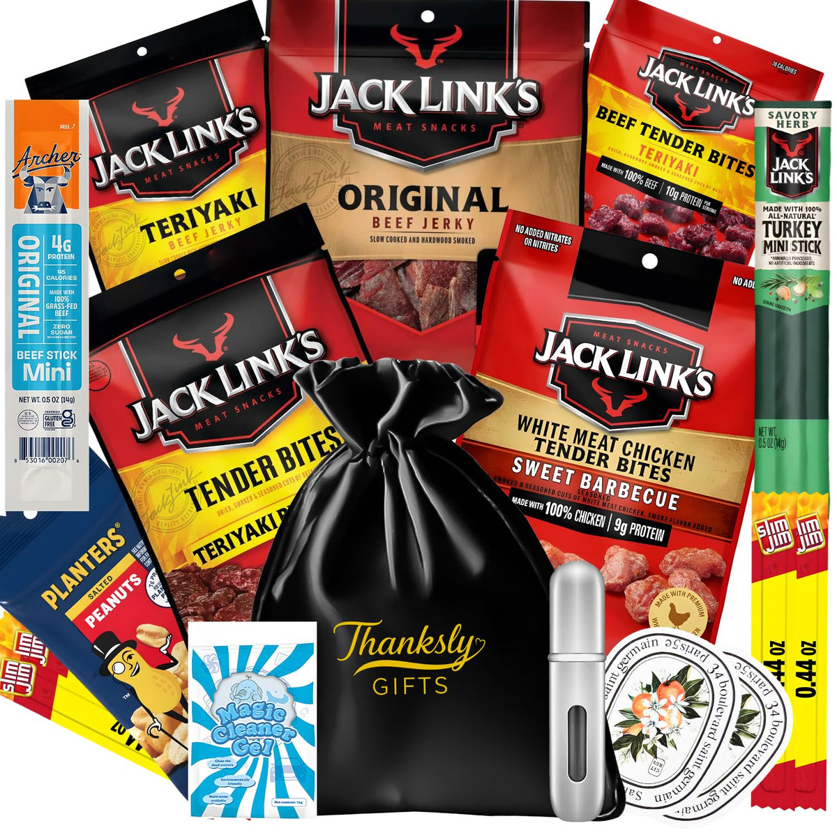 THANKSLY GIFTS: Ultimate Beef Jerky Gift Baskets for Men – Meat & Cheese Variety Pack