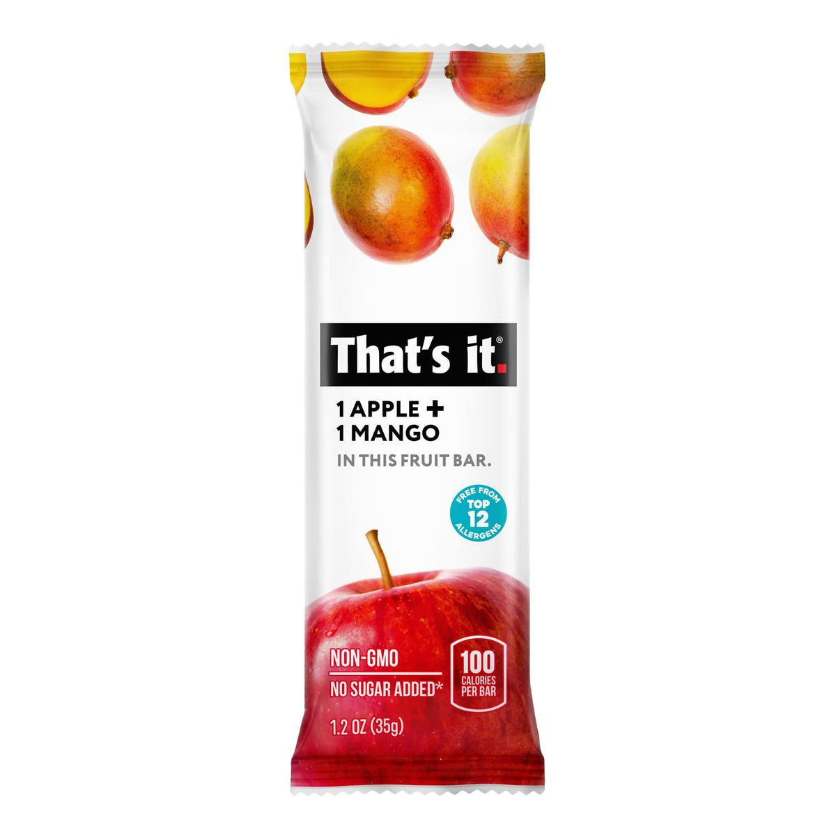 That's It Fruit Bars 12 Variety Pack – Real Fruit, High Fiber, Vegan, Gluten Free, No Sugar Added