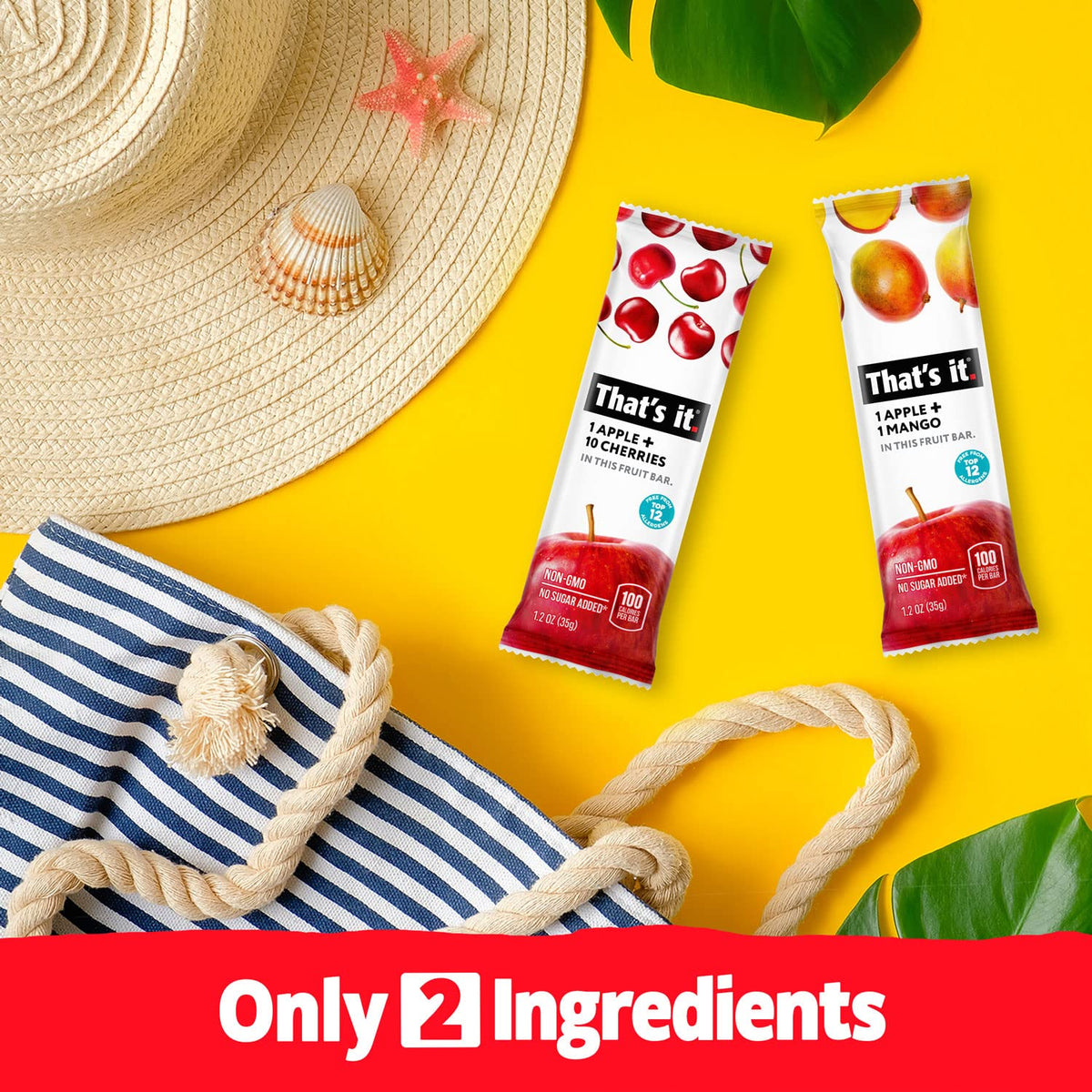 That's It Fruit Bars 12 Variety Pack – Real Fruit, High Fiber, Vegan, Gluten Free, No Sugar Added