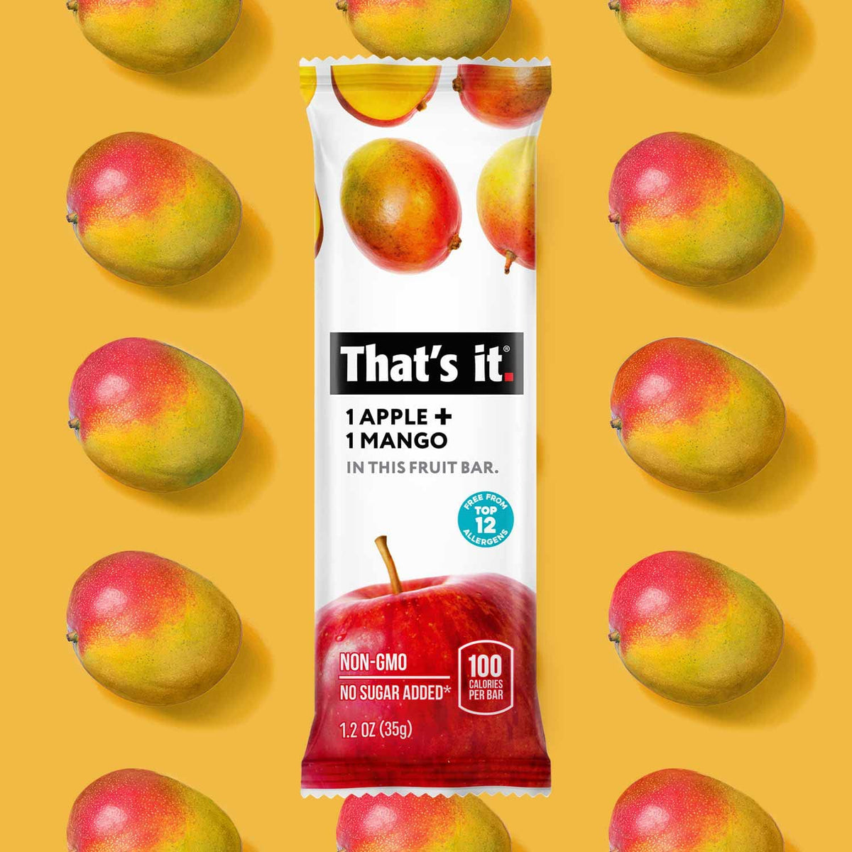 That's It Fruit Bars 12 Variety Pack – Real Fruit, High Fiber, Vegan, Gluten Free, No Sugar Added