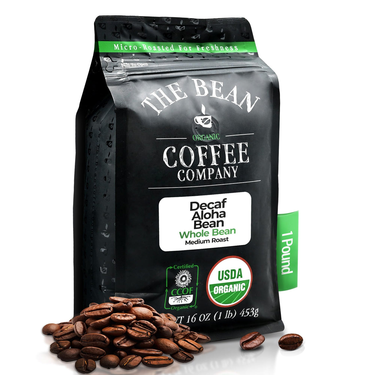 The Bean Water Processed DECAF Aloha Bean Hawaiian Hazelnut – 16oz Whole Bean