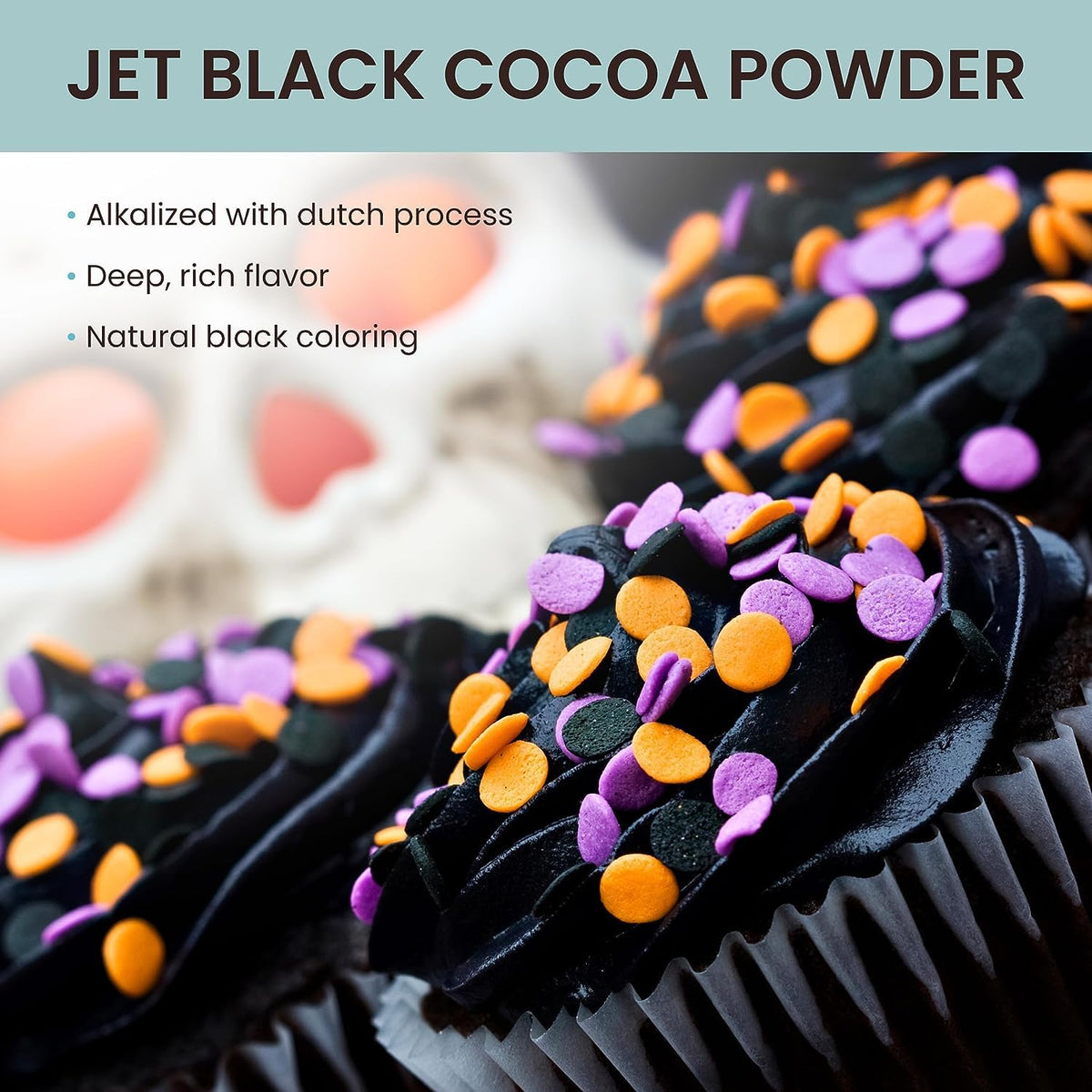 Black Dutch-Processed Cocoa Powder (1 lb) – The Cocoa Trader | Unsweetened, Alkalized, Vegan & Gluten-Free, Keto Friendly