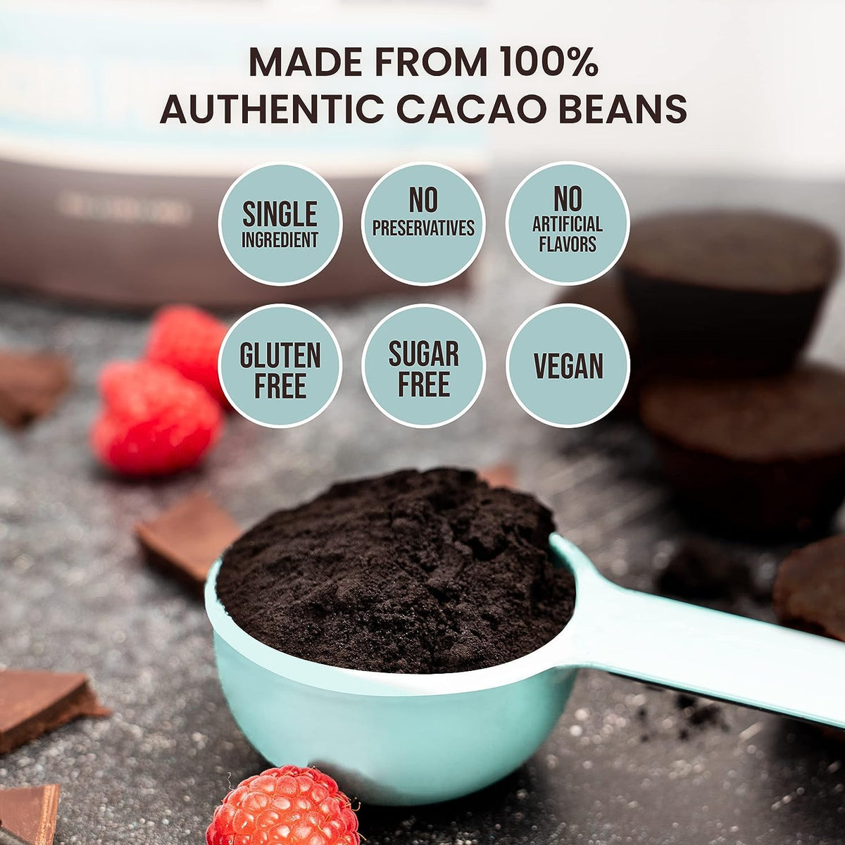 Black Dutch-Processed Cocoa Powder (1 lb) – The Cocoa Trader | Unsweetened, Alkalized, Vegan & Gluten-Free, Keto Friendly