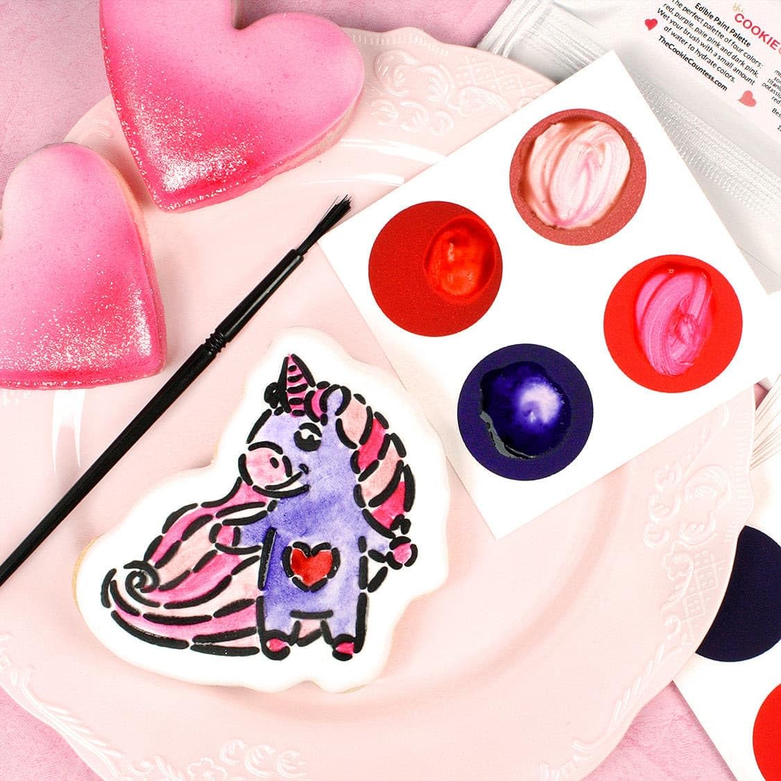 The Cookie Countess PYO Edible Paint Palettes – Valentine's 36 Pouch