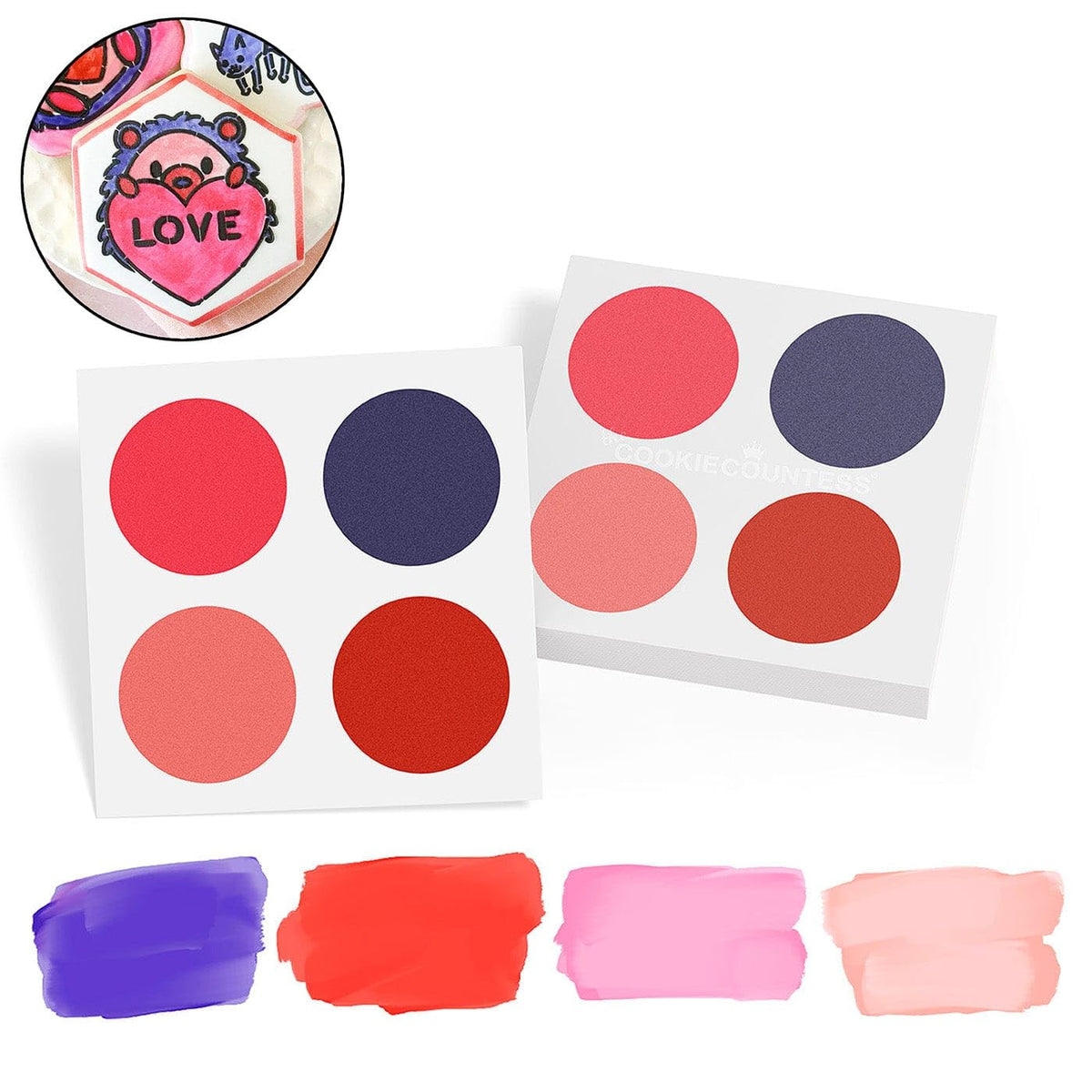 The Cookie Countess PYO Edible Paint Palettes – Valentine's 36 Pouch