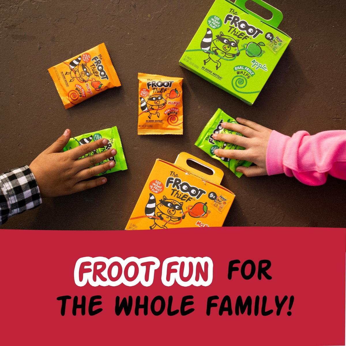 THE FROOT THIEF Strawberry Fruit Snack Whips – 24 Pack, Nut Free