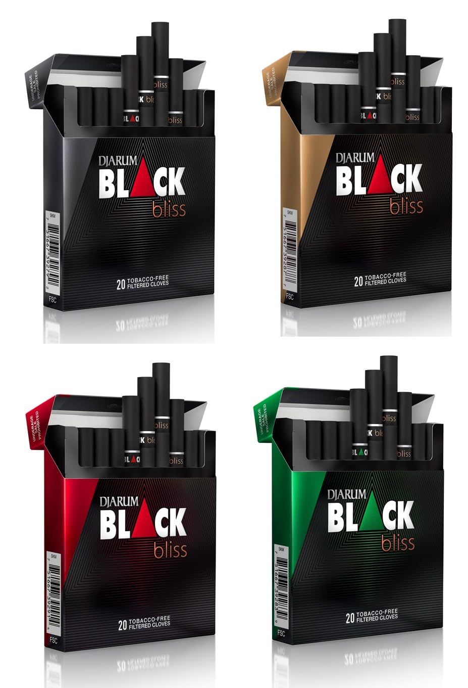 Djarum Black Bliss Clove Variety Pack – 80 Cigarettes in 4 Flavors | The Frugal Smoker