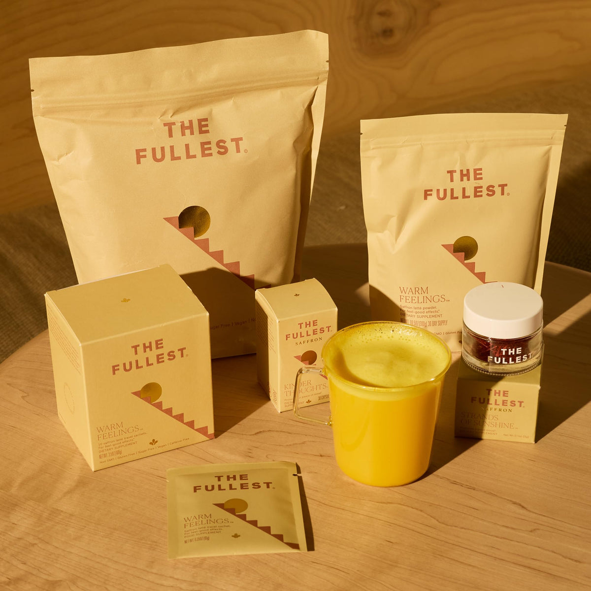 THE FULLEST Saffron Latte 10 Sachets — Caffeine-Free, Vegan & Sugar-Free