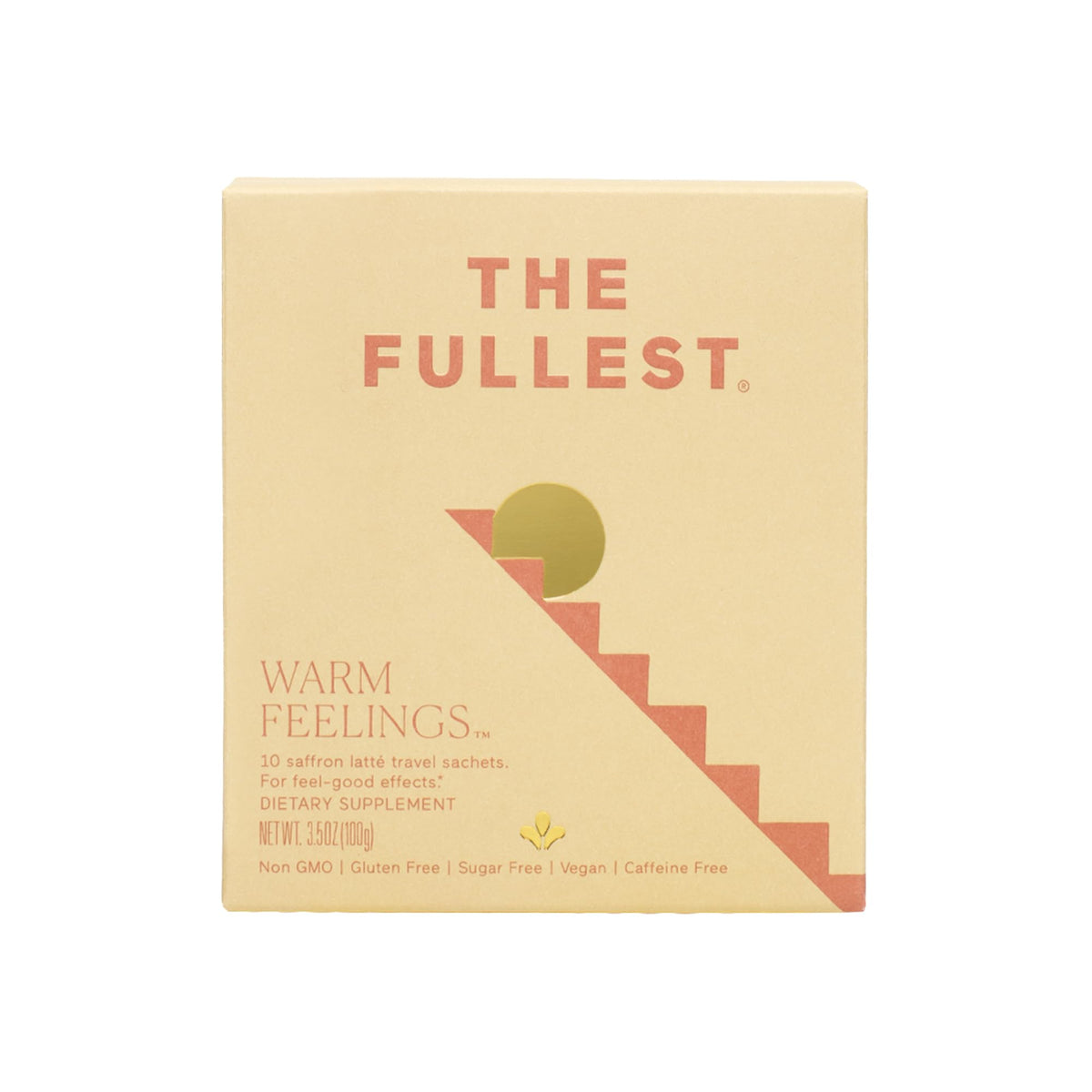 THE FULLEST Saffron Latte 10 Sachets — Caffeine-Free, Vegan & Sugar-Free