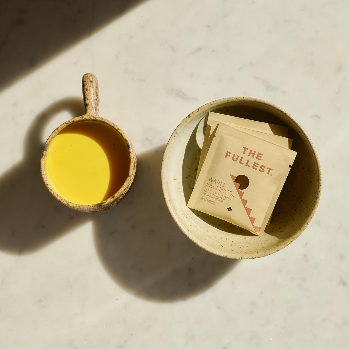 THE FULLEST Saffron Latte 10 Sachets — Caffeine-Free, Vegan & Sugar-Free