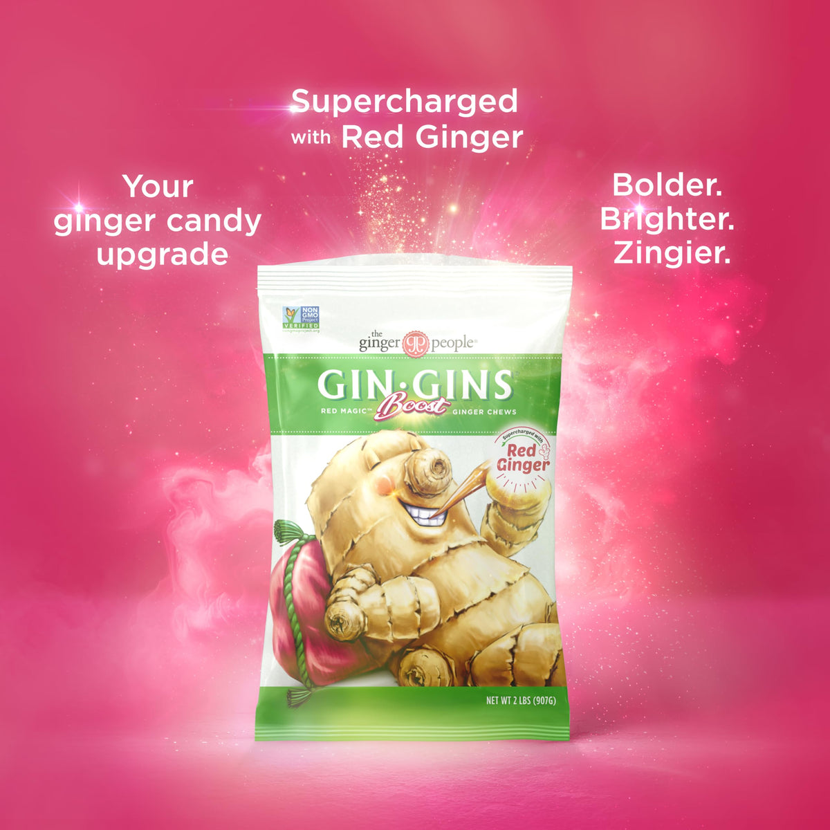 GIN GINS Boost Red Magic Ginger Chews | Natural Digestive Support & Immune Wellness – The Ginger People