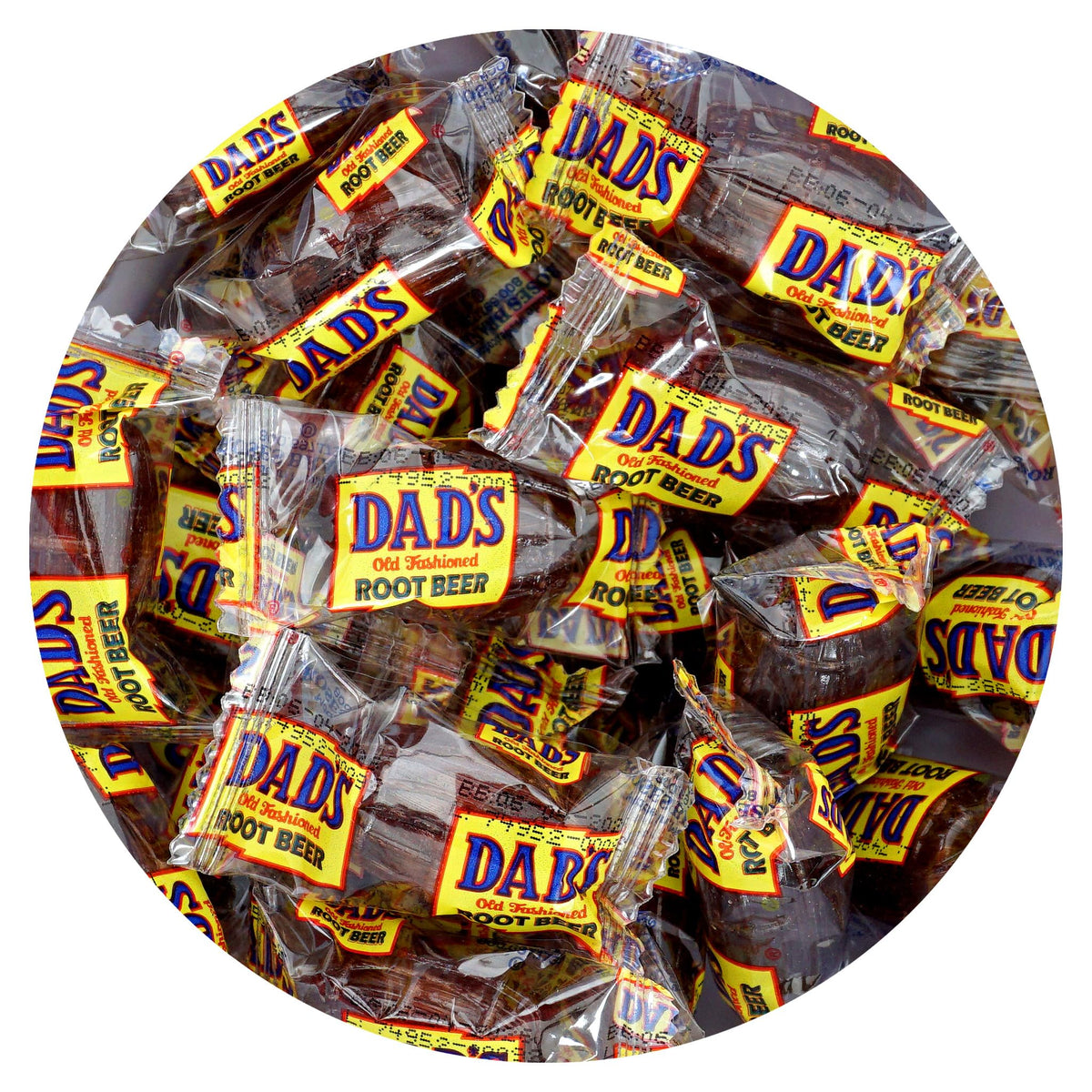 Dad's Root Beer Barrel Hard Candy – 4lb Bulk Bag (Approximately 200 pcs) | The Hampton Candy Company