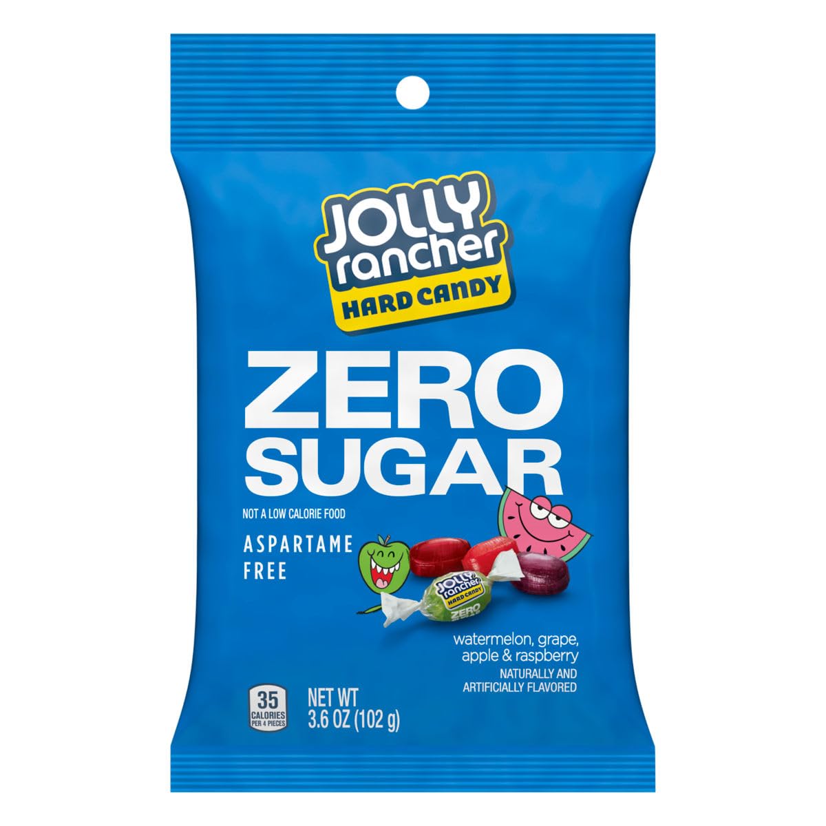Zero Sugar Jolly Ranchers Hard Candy — 3.6 oz Bag, Pack of 4 | The Hampton Candy Company