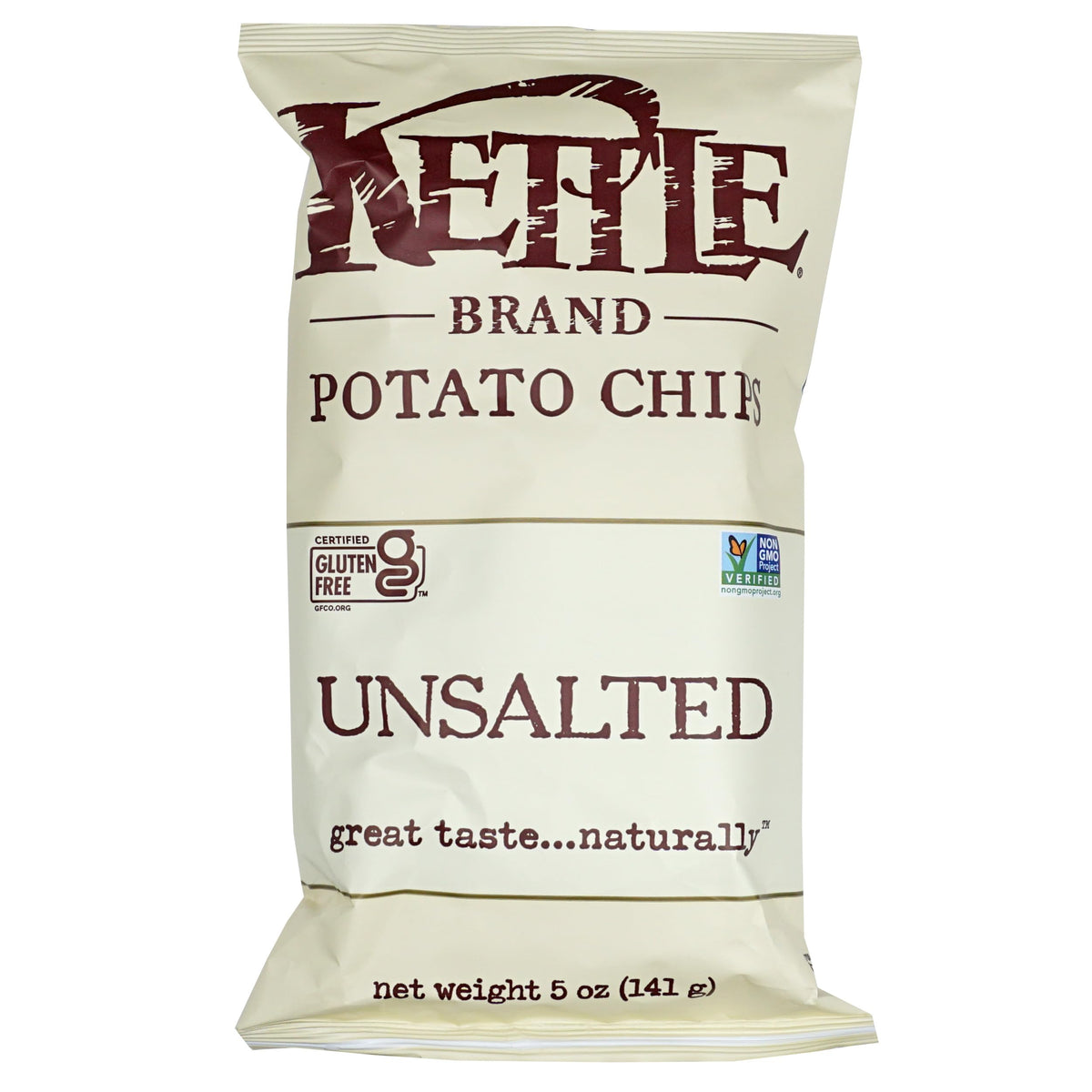 THE HAMPTON CANDY COMPANY Kettle Potato Chips Unsalted - 5 oz (Pack of 3)